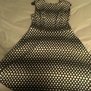 Black and white polkadot dress